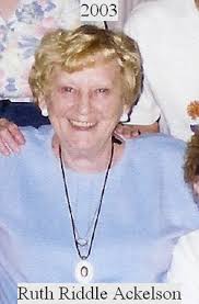 Ruth Amy Riddle Ackelson (1927-2009)