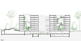 Hubert Et Roy S Student Hall Proposal In Paris Pays Homage To Chinese Landscaping Culture Architectural Section School Architecture Architecture Student