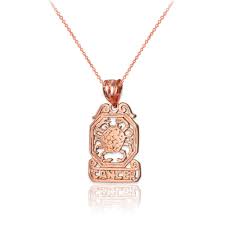 Hicarer 2 pieces zodiac necklace pendant 12 astrology necklace gold silver astrology horoscope sign chain with astrology card for women girl. La Blingz 14k Polished Rose Gold Cancer Zodiac Sign Necklace Men Jewelry