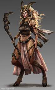 Female Satyr By Https Www Deviantart Com Mlappas On Deviantart Satyr Character Portraits Female Centaur