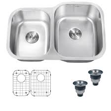 Undermount stainless steel kitchen sinks. Ruvati 32 Inch Undermount 40 60 Double Bowl 16 Gauge Stainless Steel Kitchen Sink Rvm4315 Kitchen Bath Fixtures Kitchen Sinks Fcteutonia05 De