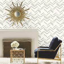 Roommates Gray Chevron Stripe Peel And Stick Wallpaper Amazon Com Apartment Wall Decor Peel And Stick Wallpaper Wallpaper Decor