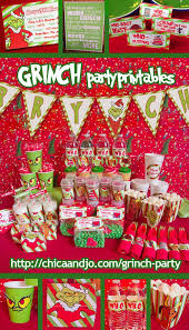 Grinch Party Ideas And Printables For Throwing A How The Grinch Stole Christmas Party Included Invitati School Christmas Party Grinch Party Grinch Christmas