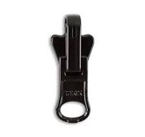 YKK #3 Molded Plastic Reversible Jacket Zipper Pulls - 2/Pack - Black (580)