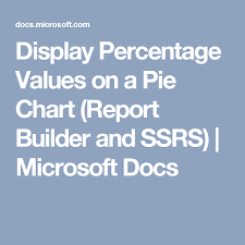 Display Percentage Values On A Pie Chart Report Builder And