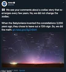 What's in the stars for your zodiac sign in 2021? Nasa Defends Old Article After Twitter Users Claim It Is Trying To Add A New Star Sign Daily Mail Online