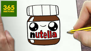How To Draw A Nutella Cute Easy Step By Step Drawing Lessons For Kids Cute Easy Drawings Easy Drawings Drawing Lessons For Kids