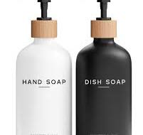 Amazon.com: Luxury Glass Hand and Dish Soap Dispenser Set by ...