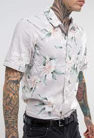 Allsaints Regular Fit Short Sleeve Shirt With Floral Print From Asos Men Style Fashion Clothing Shop Modern Mens Fashion Vintage Mens Fashion Mens Outfits