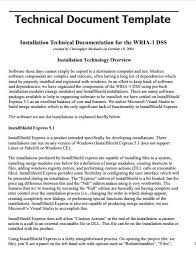 Technical Documentation Template 2 Printable Pdf And Word Technical Documentation Templates Technical