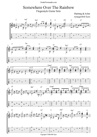Preview somewhere over the rainbow 2 violins is available in 5 pages and compose for beginning difficulty. Somewhere Over The Rainbow Guitar Music Fingerstyle Arrangement By Bill Tyers