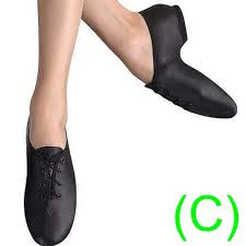 Jazz Dance Shoes Black Leather Split Sole Unisex Pumps Irish Hard Jig Cc