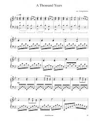 Download and print free beginner and easy piano sheet music. A Thousand Years Piano Sheet Music Pdf Download Emusicsheet Com