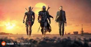 With The Mandalorian And Deadpool Johnwick Deadpool Art Mandalorian Star Wars Art