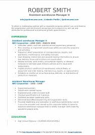 Your cover letter is a writing sample and a part of the screening process. Assistant Warehouse Manager Resume Samples Qwikresume