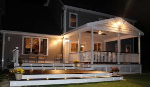 Trex Transcend With Covered Screen Room Trex Tree House With Vintage Lantern Accent Decking Vintage Lantern Top B Deck Remodel Deck Lighting Backyard Porch