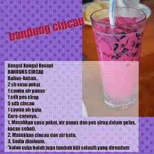 Sirap bandung merupakan sejenis minuman yang memang menjadi kegemaran dan cukup popular di negara kita. Air Bandung Cincau