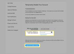On the edit profile page , select the temporarily disable my account menu. How To Delete Or Deactivate Your Instagram Account