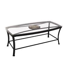 Gillmore white glass and silver metal contemporary rectangular coffee table. Adeco Glass And Black Metal Coffee Table Overstock 9537617
