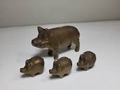 Vintage Brass Pig and 3 Piglets | eBay