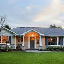 1 1/2″ red and white oak strip flooring was by far the dominant trend. 1950s Ranch Brick Exterior Paint Ideas Photos Houzz