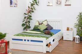 0 gebote · endet am sonntag, 17:40 mez5t 22std. Einzelbett Funktionsbett Easy Premium Line K8 Inkl 4 Schubladen Und 2 Abdeckblenden 140 X 200 Cm Buche Vollholz Massiv Weiss Lackiert
