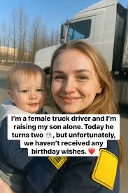 Driver's mom riding in truck