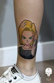 Maybe you would like to learn more about one of these? NÂº 18 From Dbz Series Artofigor Tumblr Com Instagram Com Artofigor Facebook Com Artofigor Dbz Tattoo Dragon Ball Tattoo Anime Tattoos