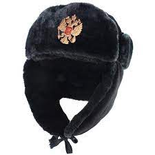 Soviet Army Military Badge Russia Ushanka Bomber Hats Pilot Trapper Trooper Hat Winter Faux Rabbit Fur Earflap Men Snow Caps Trooper Hat Bomber Hat Ushanka