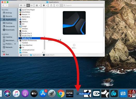 Studio One 5: Installing Studio One from DMG on macOS – Knowledge Base |  PreSonus