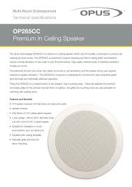 Multi room ceiling speaker system. Op265cc Premium In Ceiling Speaker Focal Audio Systems Pvt Ltd