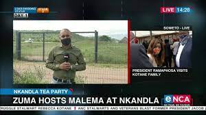 Malema went on to form the eff and become a permanent thorn in zuma's side, until zuma himself was forced out of office by the anc and replaced with his deputy, cyril ramaphosa. Nkandla Tea Party Zuma Hosts Malema At Nkandla Youtube