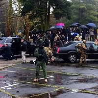 U.S. Army Pvt. Levi Engle, left, and U.S. Army Pfcs.