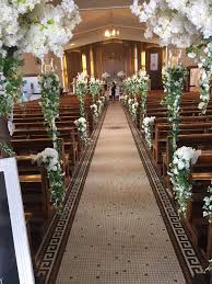 Pin By Jacqueline Luevano On Ceremony Decor Wedding Church Decor Simple Church Wedding Wedding Isle Decorations