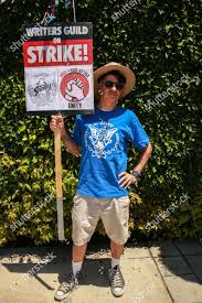 John Aboud Writer Marches Picket Line Editorial Stock Photo