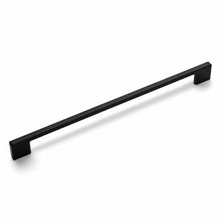 Swapping dated knobs for modern matte black hardware provides an instant cosmetic lift., AI generated