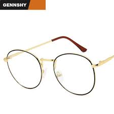 2017 Kore Tarzi Serin Optik Cerceve Kadin Erkek Sicak Satis Metal Gozlukler Hafif Yuvarlak Ince Cerceve Gozluk Retro Gozluk Bronz Glasses Fashion Glass