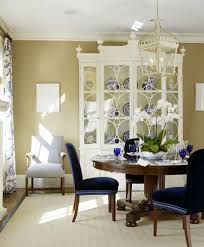Michael Carter Modern Dining Room Dining Room Blue Preppy Dining