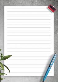 Printable writing paper with seasonal designs make your correspondence as welcome as greeting cards. Lined Paper Template Printables