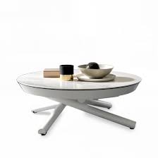 Vente en ligne de meubles optimisés pour le gain de place avec des gammes fournies de tables basses relevables de table consoles de chaises de canapés convertible ou de tables de repas classiques. Table Basse Relevable Ronde Phebus Meubles Et Atmosphere