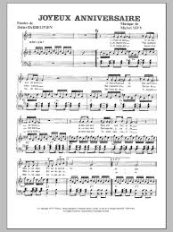 Joyeux Anniversaire Partitions Michel Sivy Piano Et Chant