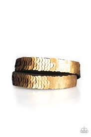 Black And Gold Wrap Bracelet Paparazzi Paparazzi Under The Sequins Gold Reversible Sequins Gold Black Double Wrap Bracelet In 2020 Paparazzi Accessories Gold Sequins Double Wrap Bracelet
