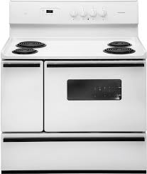 Shop special buys on ranges. Frigidaire Ffef4005lw 40 Inch Freestanding Electric Range With 4 Coil Elements 3 7 Cu Ft Main Oven Capacity Even Back Technology Side Storage Compartment And Store More Storage Drawer