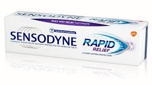 A lot of the mainstream toothpaste brands still test on animals. Sensodyne Rapid Relief Toothpaste Sensodyne