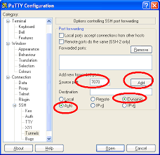 3 Add Source Port Open The Connection Ssh Tunnels Fill In A Port Number That Will Be Used Locally For Instance You Mig Port Forwarding Proxies Connection