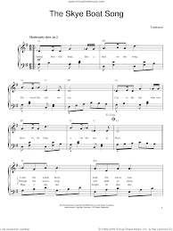 The Skye Boat Song Easy Sheet Music For Piano Solo Pdf