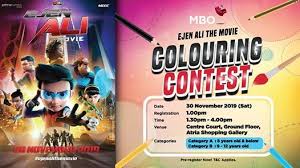 Ejen ali the movie also doesn't forget to give a touch of local culture. Ejen Ali The Movie Colouring Contest Atria Shopping Gallery Petaling Jaya 30 November