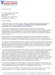 Cchf Comments Opposing Irs Restrictions On Free Speech Citizens Council For Health Freedom