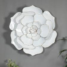 Big white flowers for wall. House Of Hampton Flower Metal Wall Decor Reviews Wayfair