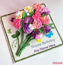 May this day be the start of a wonderful year ahead. Colorful Floral Birthday Cake With Name For Mother